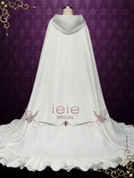 Ivory Wedding Cloak with Hood SCARLETT
