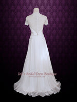 Ready to Wear Slim A-line Premium Chiffon Wedding Dress ASHLEY