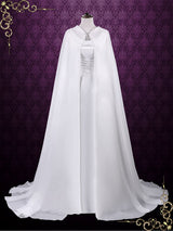 Medieval Chiffon Cloak with Hood