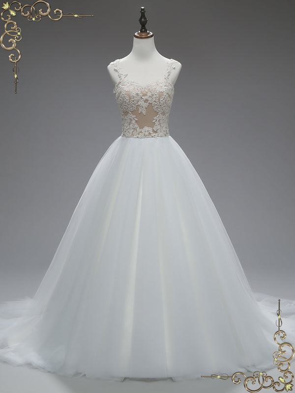 Blue Ball Gown Lace Wedding Dress VALENTINA