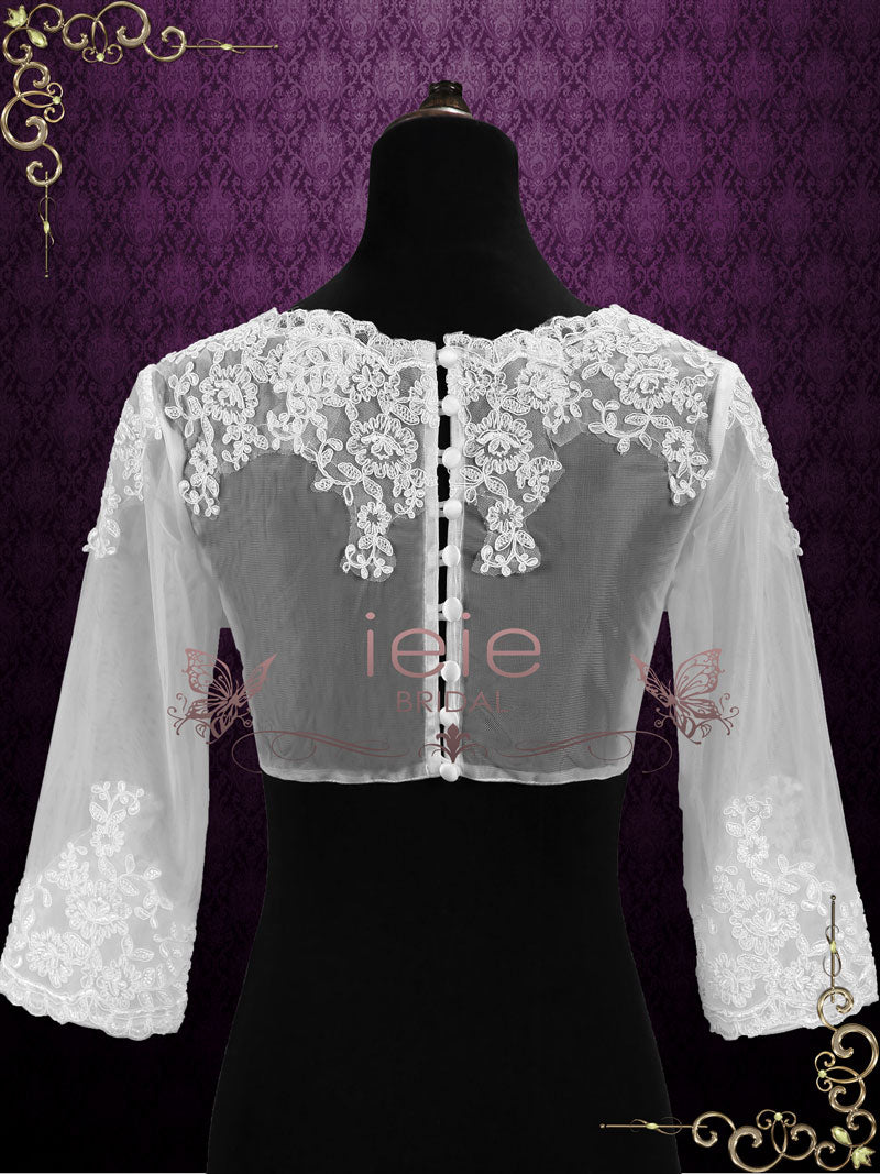 Mid Length Sleeve Lace Bolero Jacket
