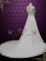 Elegant Lace Chiffon Wedding Dress EDITH