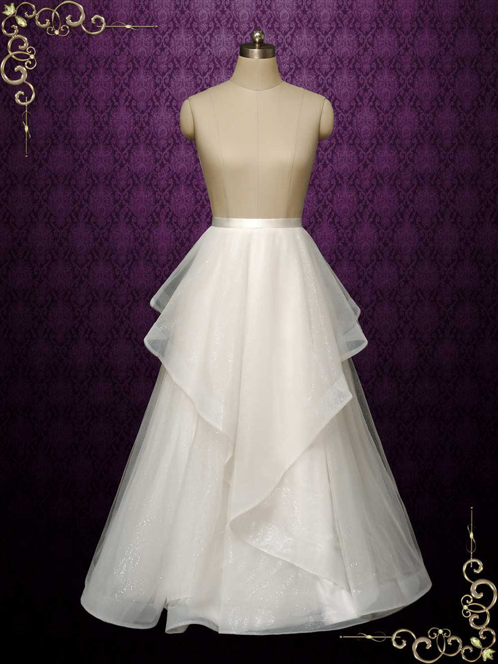 Slim A-line Ruffle Wedding Skirt ARWEN