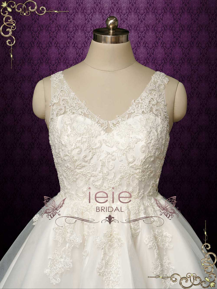 Convertible Short Lace Wedding Dress with Skirt ARWEN