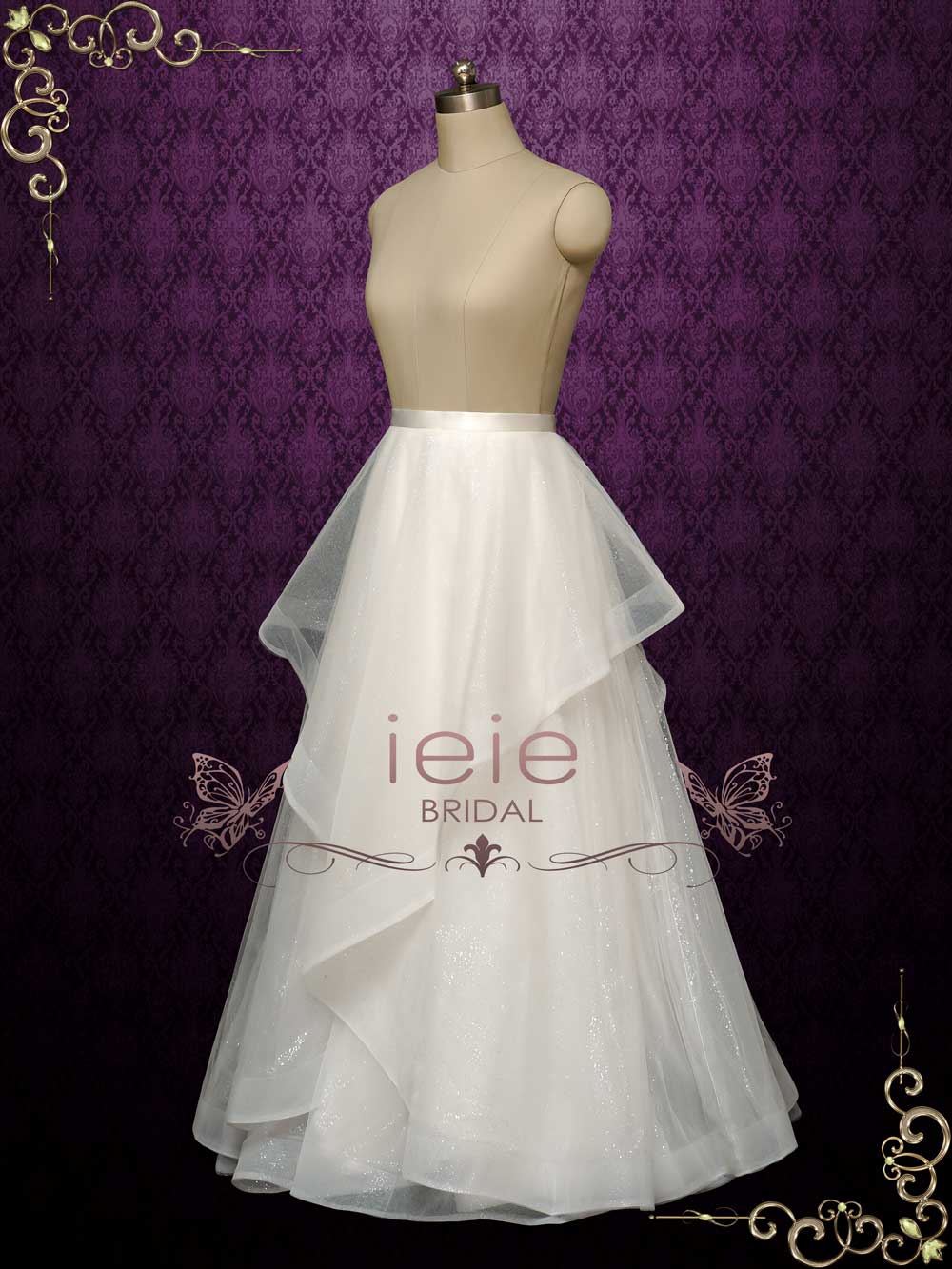 Slim A-line Ruffle Wedding Skirt ARWEN
