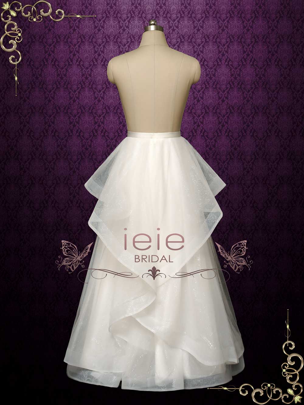 Slim A-line Ruffle Wedding Skirt ARWEN