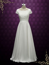 Romantic Chiffon Lace Wedding Dress CELINA