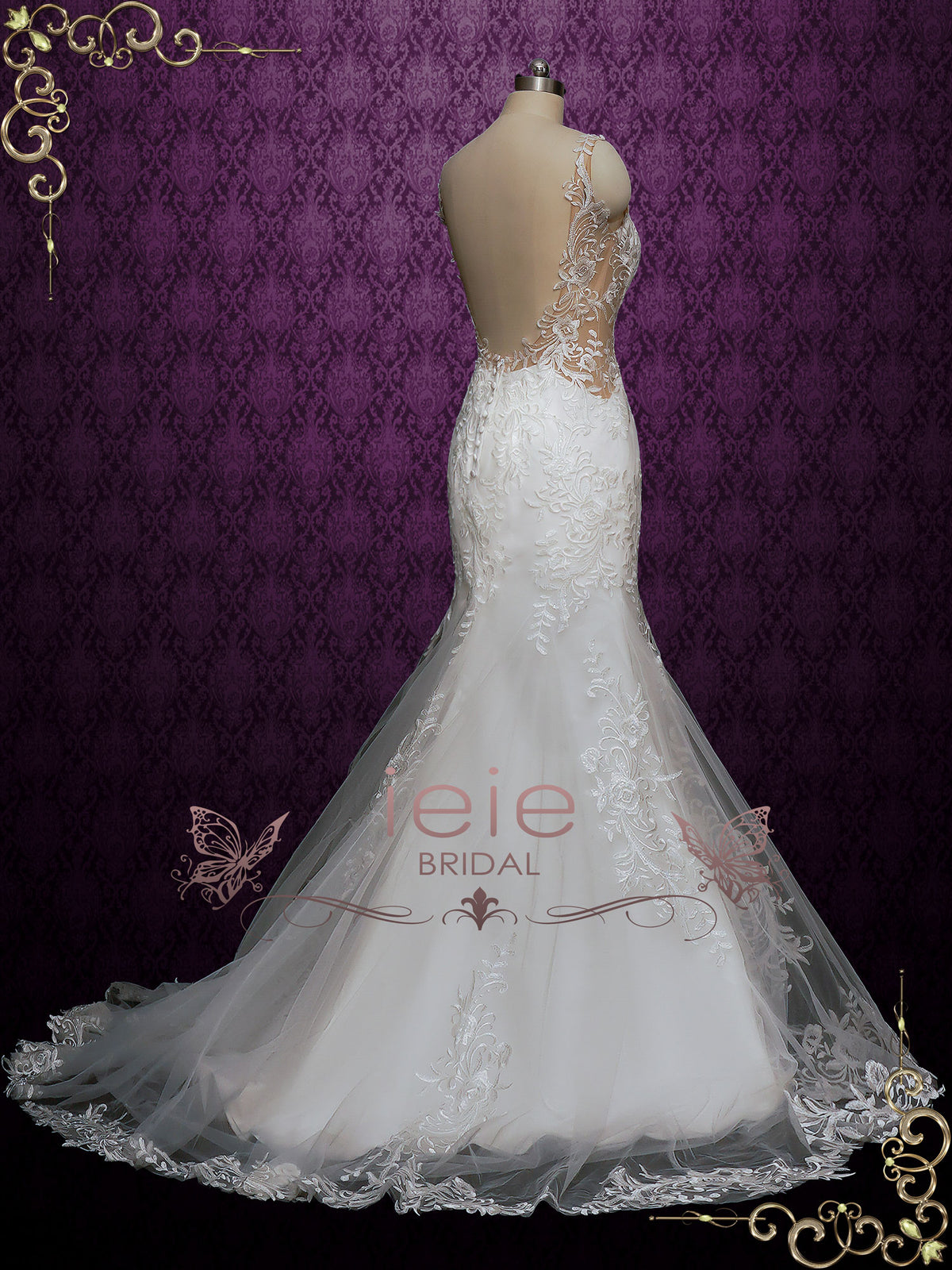 Sexy Lace Wedding Dress with Open Back FLEUR
