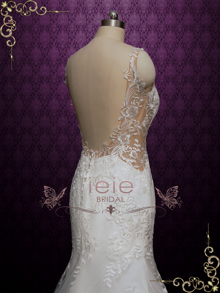 Sexy Lace Wedding Dress with Open Back FLEUR