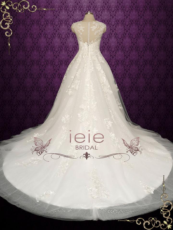 Floral Lace A-Line Wedding Dress KEISHA