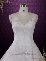Vintage Lace Wedding Dress with Open Back CHERYL