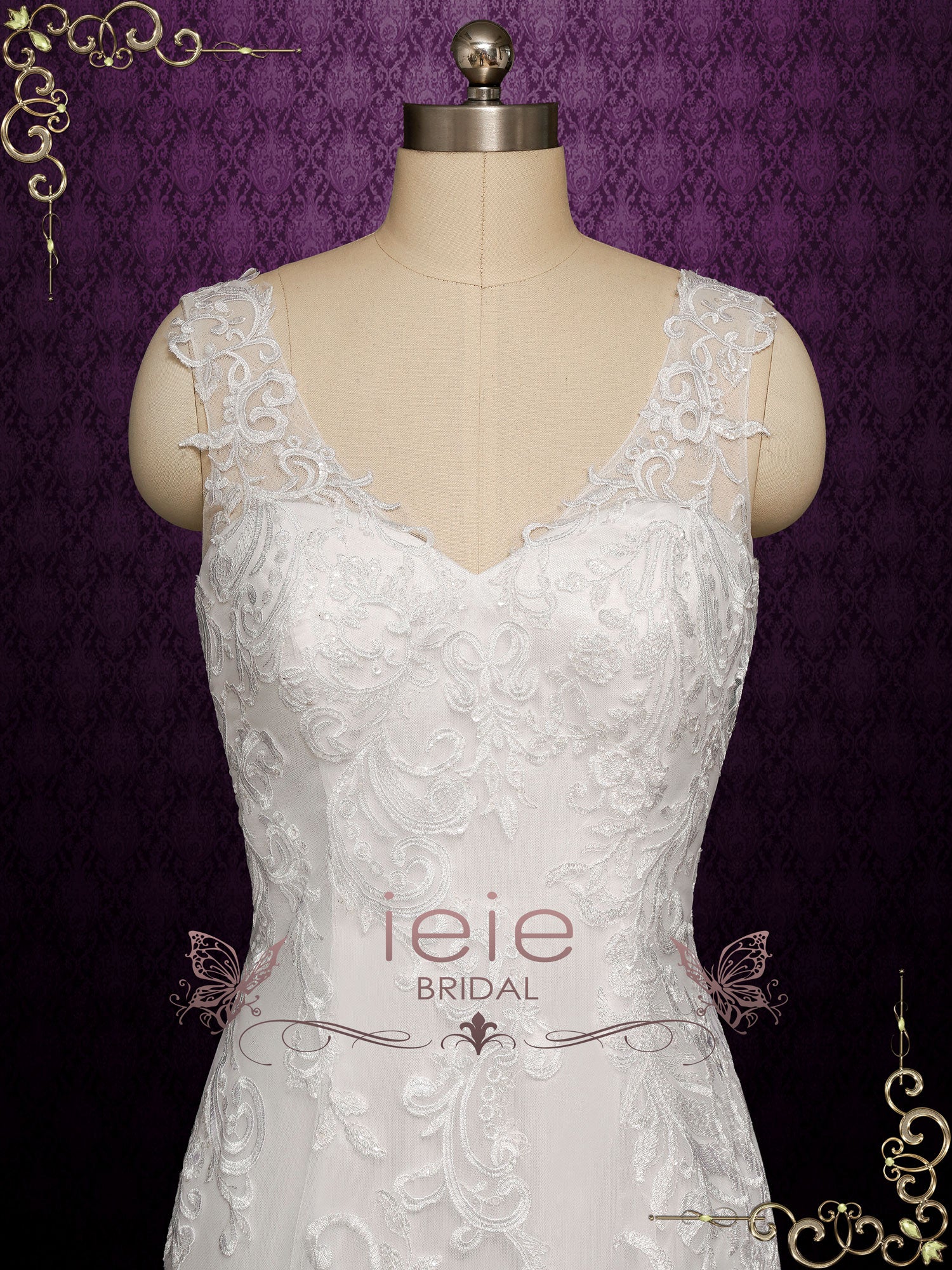 Vintage Lace Wedding Dress SKYLAR