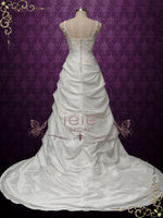 A-line Taffeta Wedding Dress with Pick-up Skirt SABRINA