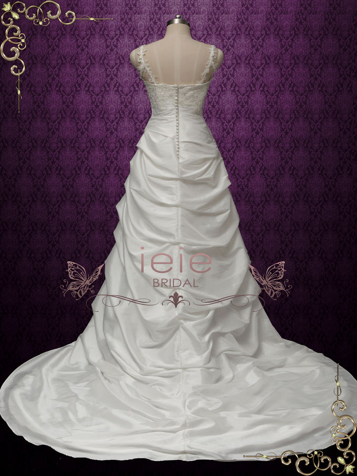 A-line Taffeta Wedding Dress with Pick-up Skirt SABRINA
