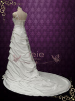 A-line Taffeta Wedding Dress with Pick-up Skirt SABRINA