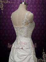 A-line Taffeta Wedding Dress with Pick-up Skirt SABRINA