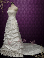 A-line Taffeta Wedding Dress with Pick-up Skirt SABRINA