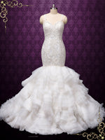 Lace Mermaid Wedding Dress with Ruffle Skirt OLOLADE