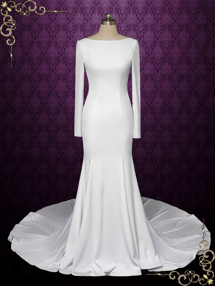 Minimalist Wedding Dress with Open Back ANIKA
