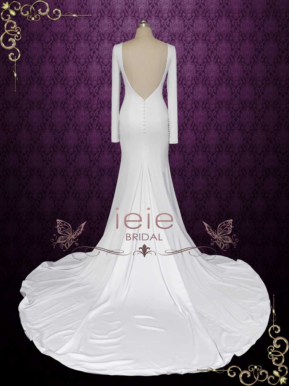Minimalist Wedding Dress with Open Back ANIKA