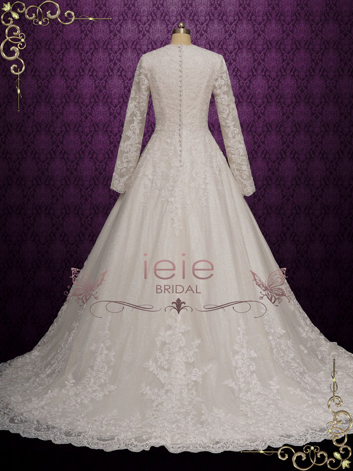 Modest Ball Gown Lace Wedding Dress HARRISON