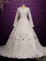 Modest Ball Gown Lace Wedding Dress HARRISON