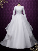 Ready to Wear Modest Lace Ball Gown Wedding Dress DALTON