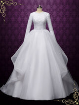 Ready to Wear Modest Lace Ball Gown Wedding Dress DALTON