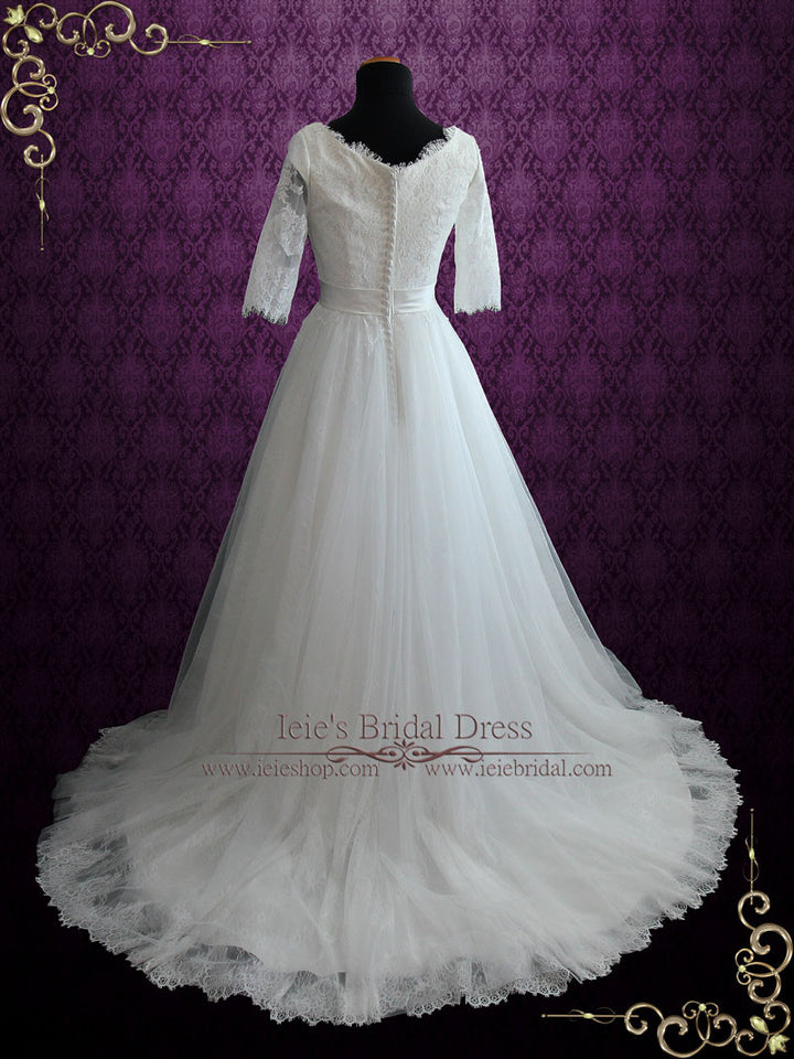 Ready to Wear Modest Lace Wedding Dress HALLIE