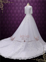 Modest Ball Gown Wedding Dress with Sleeves MADISON