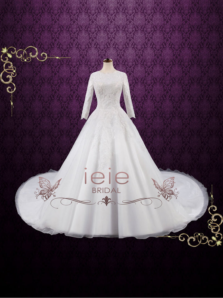Modest Lace Ball Gown Wedding Dress DESTINY