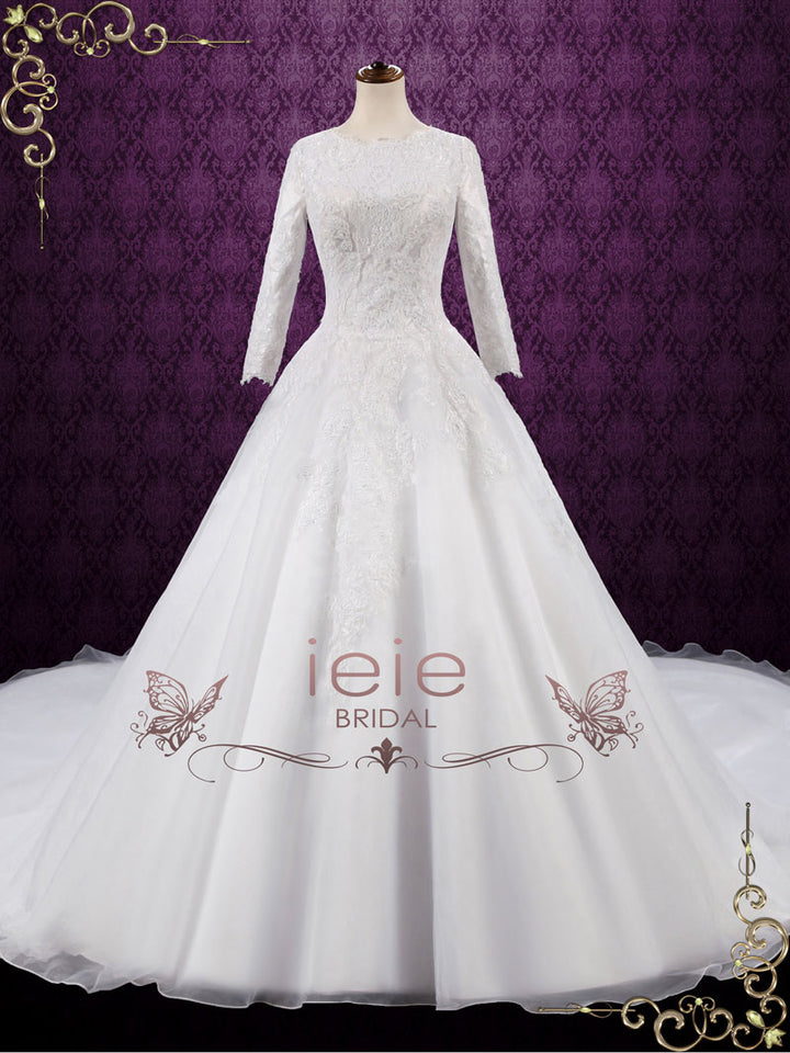 Modest Lace Ball Gown Wedding Dress DESTINY