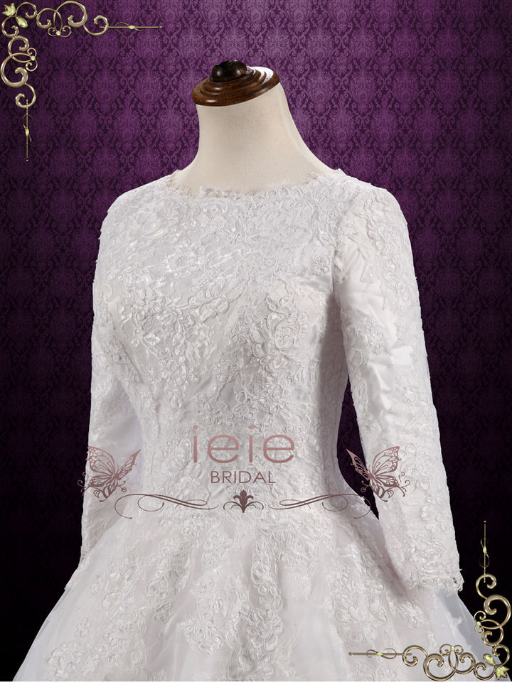 Modest Lace Ball Gown Wedding Dress DESTINY
