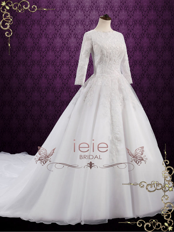 Modest Lace Ball Gown Wedding Dress DESTINY