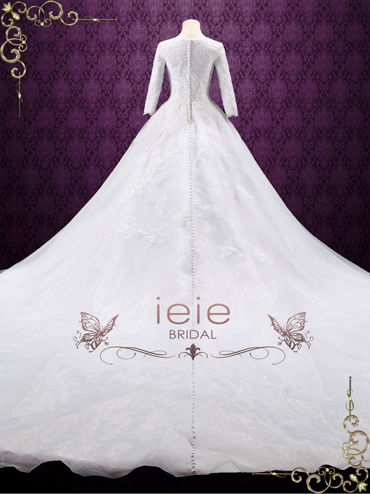 Modest Lace Ball Gown Wedding Dress DESTINY
