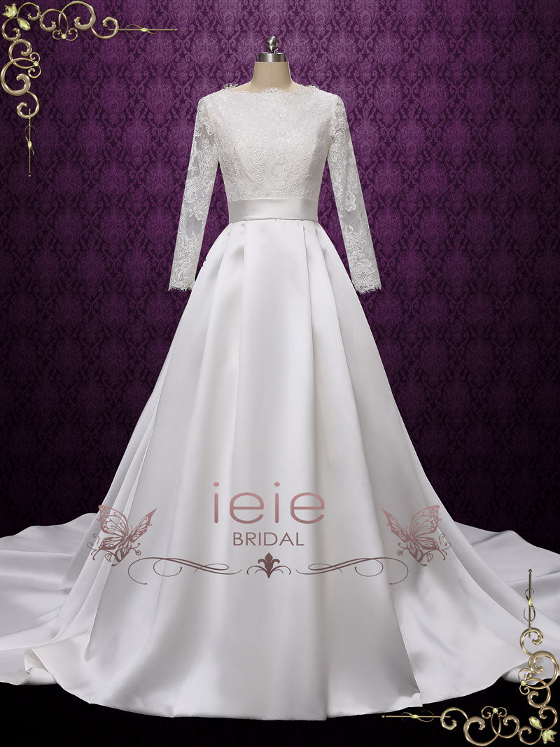 Modest Long Sleeves Lace Wedding Dress ARIANA