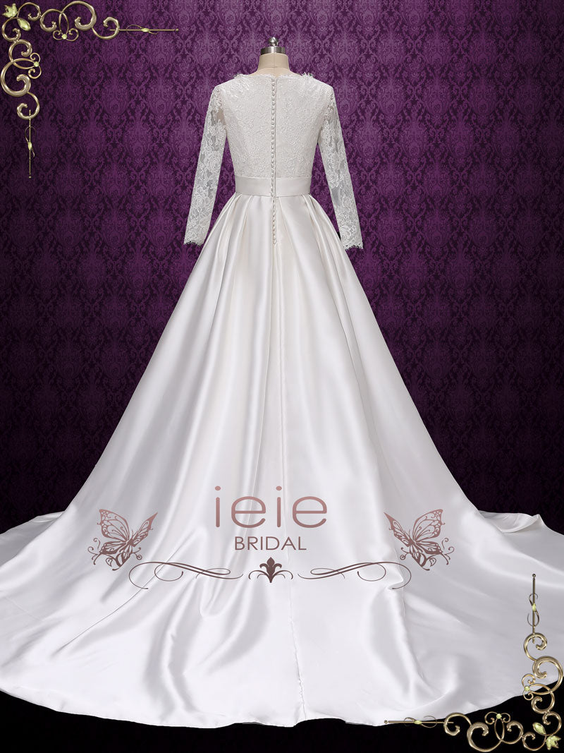 Modest Long Sleeves Lace Wedding Dress ARIANA