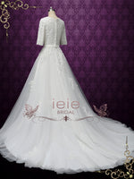 Modest Lace Wedding Dress with Sleeves BELIA