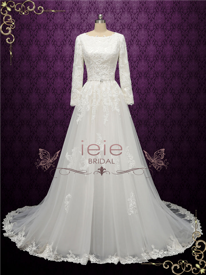 Modest Wedding Dress with Long Sleeves ARLEEN