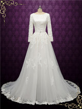 Modest Wedding Dress with Long Sleeves ARLEEN