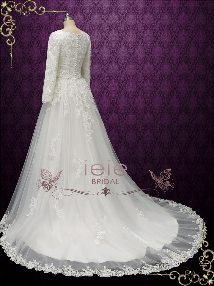 Modest Wedding Dress with Long Sleeves ARLEEN