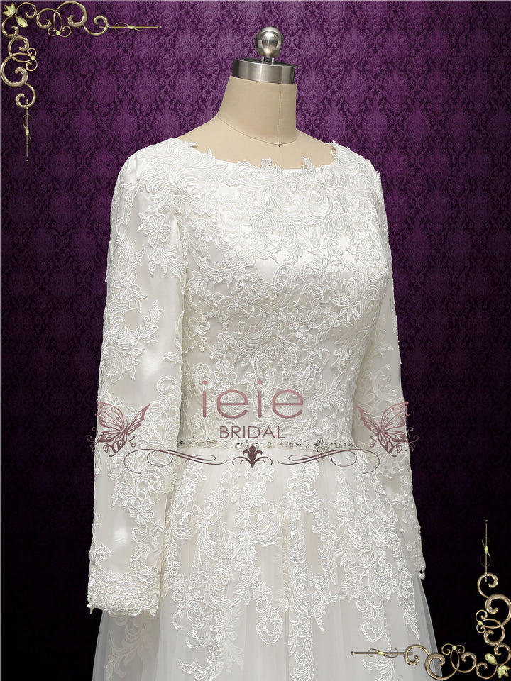 Modest Wedding Dress with Long Sleeves ARLEEN