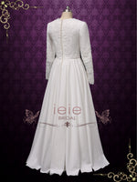 Modest Lace Wedding Dress with Sleeves CAMBRIDGE