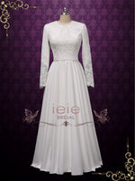 Modest Lace Wedding Dress with Sleeves CAMBRIDGE