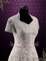 Vintage Inspired Modest Lace Wedding Dress MARIANNE