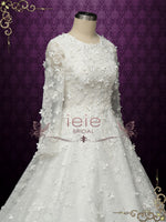 Modest Ball Gown Wedding with Long Sleeves ARABELLA