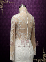 Modest Lace Mermaid Wedding Dress with Nude Lining VANESS