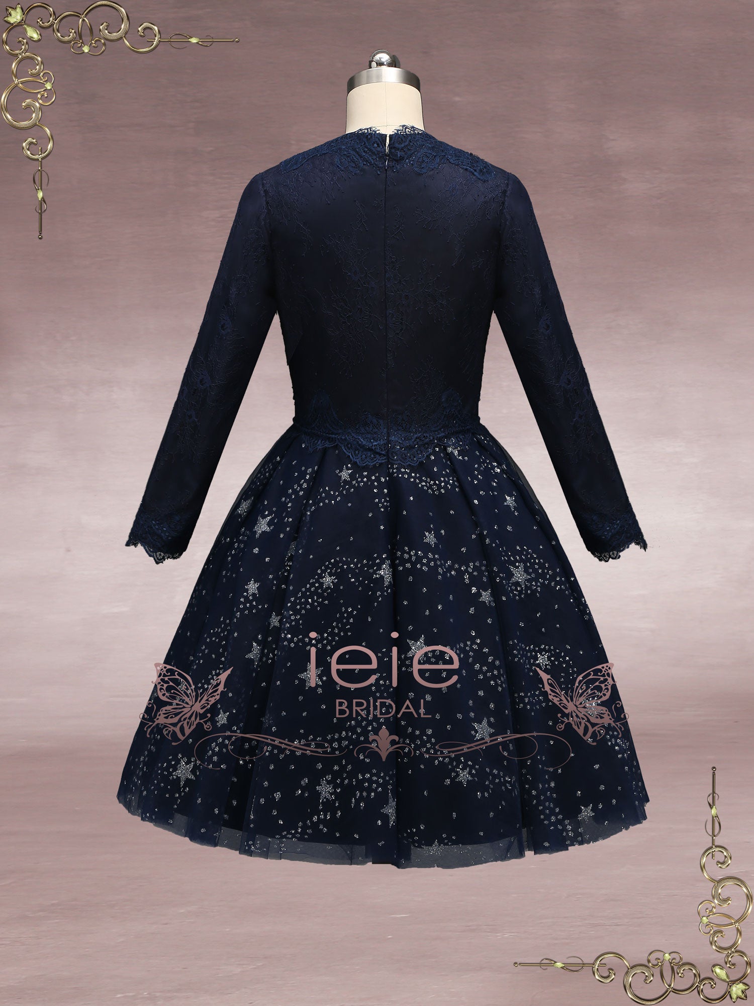 Navy Blue Galaxy Theme Formal Wedding Dress JESSE Size 16W / Navy Navy Blue Galaxy Theme Formal Wedding Dress JESSE Size 16W / Navy