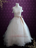 Whimsical Ball Gown Wedding Dress with French Lace | Erin