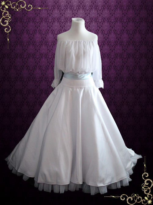 Gypsy Off Shoulder 2 Piece Ball Gown Style Wedding Dress | Triana